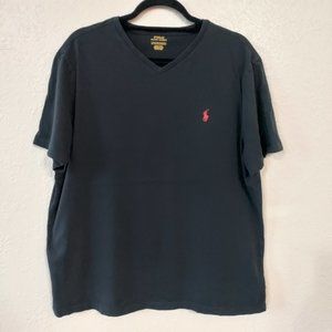 Polo Ralph Lauren Men's V-Nexk Plain Black Shirt XL